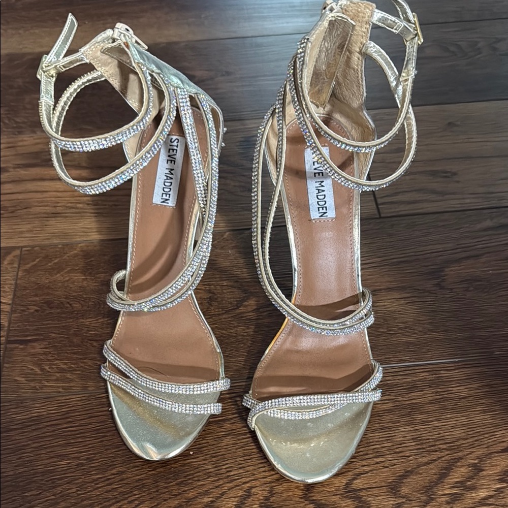 Steve Madden Gold Strappy Women's Heels